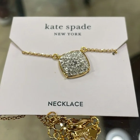 Kate spade gold silver square necklace - Picture 3 of 3